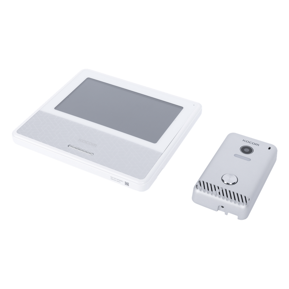 KIT DE VIDEOPORTERO IP COLOR BLANCO / Apertura con app / Súper elegante / Monitor WIFI /  Alimentación 110vca