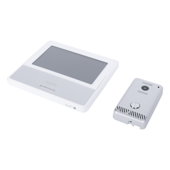 KIT DE VIDEOPORTERO IP COLOR BLANCO / Apertura con app / Súper elegante / Monitor WIFI /  Alimentación 110vca