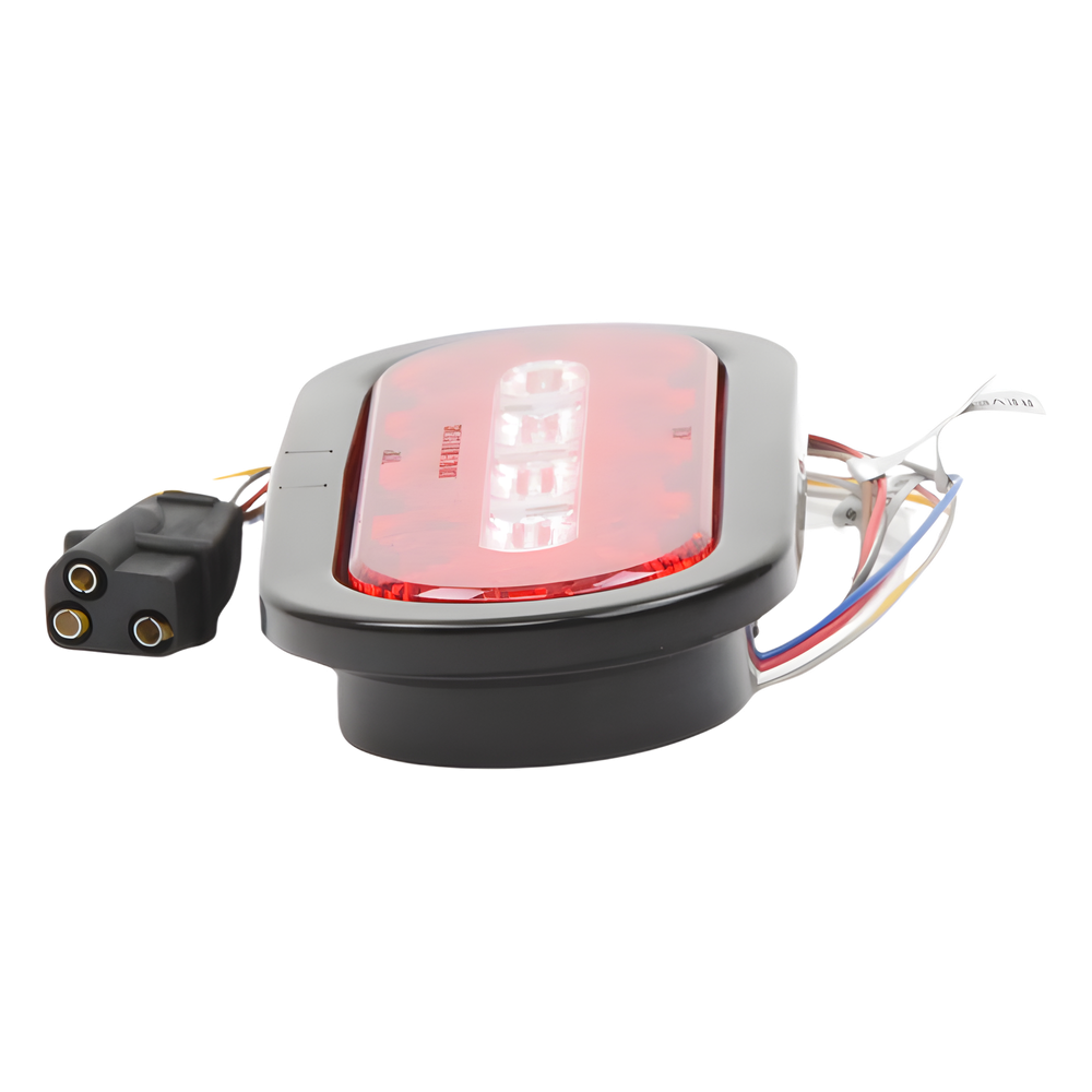 Plafon Ovalado Trasero de 18 LED, Rojo/Blanco/Ambar, 7.5 Pulgadas