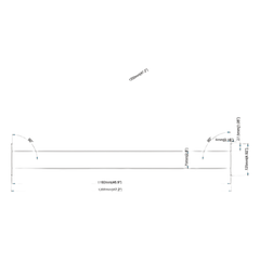 Accesorio _ Perfil Rectangular para Interconexión de Patas de Videowall LED | Longitud 1200 mm | Ancho 56 mm | Incluye Tornillos M8 x 10 mm y Llave Allen de 5 mm