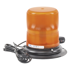 Baliza LED color ámbar con montaje magnético de succión DE 7" de altura