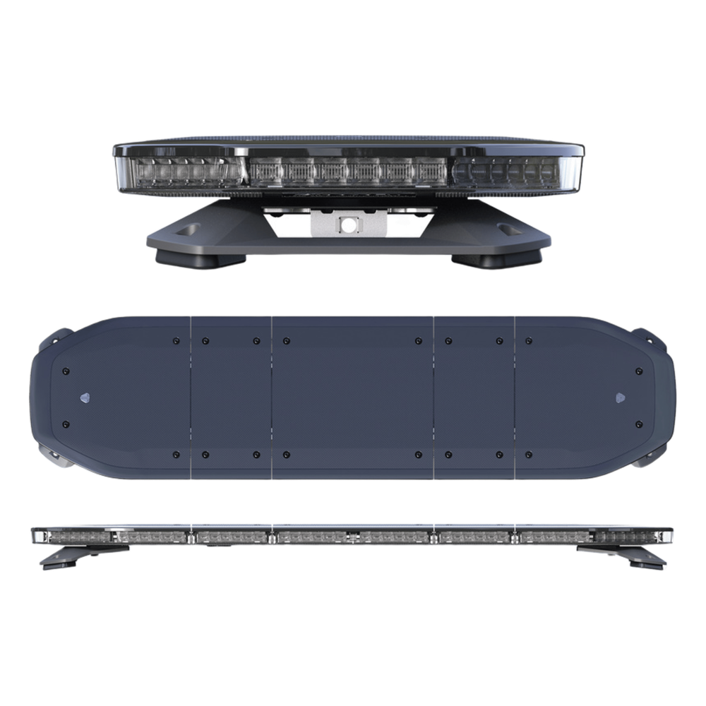 Barra de luces de 48", 216 LED, Dual Color, Programable, Rojo/Azul/Ámbar/Claro, Ideal para Equipar Unidades de Seguridad Publica con Domos Negros