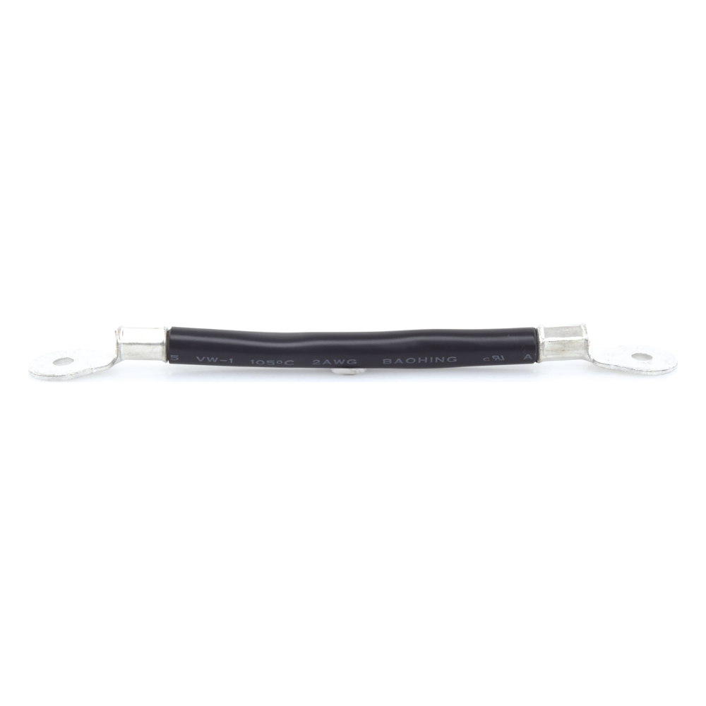 Cable para Baterías, 0.2m, Negro, Calibre 2 AWG con Terminales de Ojo en Ambos Extremos