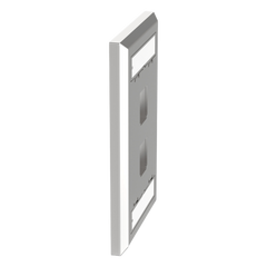 Placa de Pared Vertical, Salida Para 2 Puertos Keystone, Con Espacios Para Etiquetas, de Acero Inoxidable