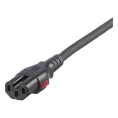Cable de Alimentación Eléctrica Con Bloqueo Doble de Seguridad, de IEC C14 a IEC C13, 4 ft. de Largo, Color Negro, Paquete de 10 Piezas