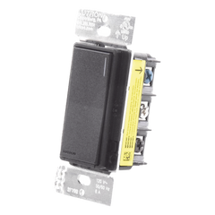 Apagador electrónico Sunnata de encendido y apagado, 8 A en iluminación y motores de 1/4 HP a 120 V, requiere neutro, color negro Midnight satinado, para sistema RadioRA 3