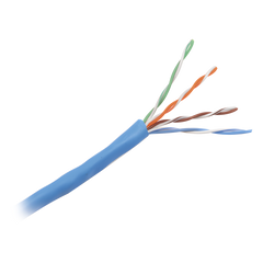 Bobina de Cable UTP de 305 Metros (1000 Pies) de Cobre, NetKey, Azul, Categoría 5e (24 AWG), Riser (CMR), de 4 Pares