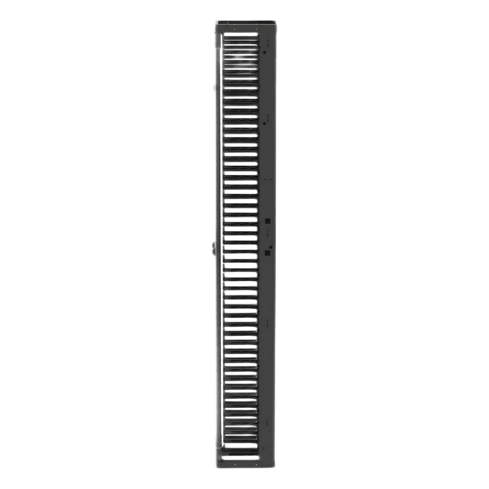 Organizador Vertical PatchRunner™, Sencillo (Solo Frontal), Para Rack Abierto de 45 Unidades, 8 in de Ancho, Color Negro
