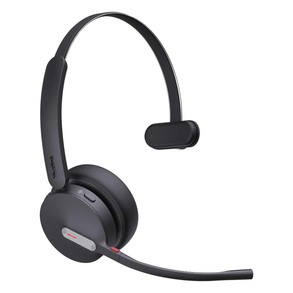 Auriculares mono Yealink WH64 edición UC/ Base DECT y auriculares con Bluetooth integrado/ Cancelación de ruido con 3 micrófonos/ Hasta 32 horas de conversación
