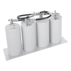 Duplexer Pasa Banda-Rechazo de Banda, 400-470 MHz, 4 Cavidades (4"Dia.) 5 MHz, 250 Watt, N Hembra