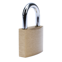 Candado de Latón Cuerpo 40 x 40 mm Con 3 Llaves. Diam. de Perno: 6.2 mm