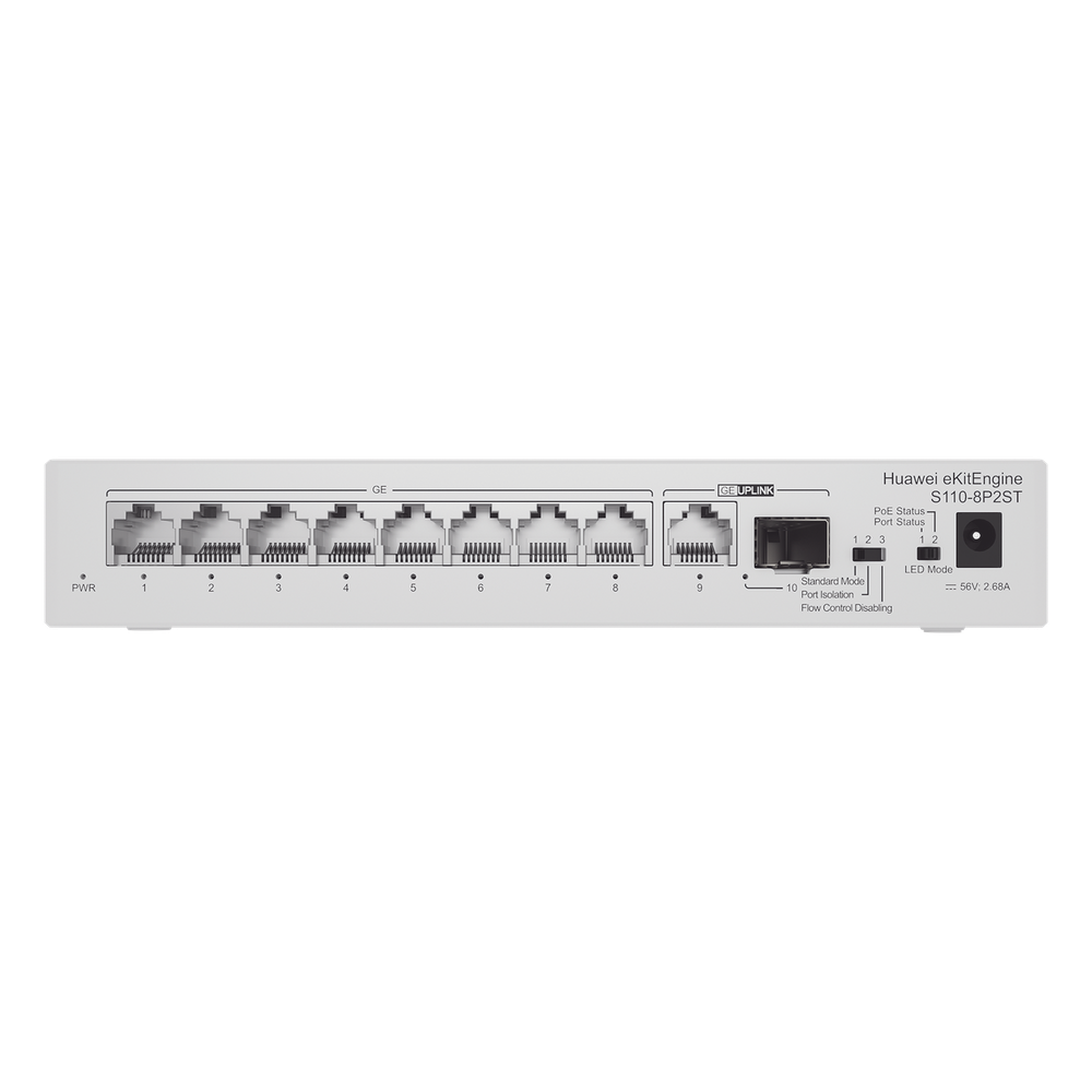 Switch Gigabit No Administrable PoE / 24 puertos 10/100/1000 Mbps (PoE) / 2 Puertos SFP Uplink / 124W