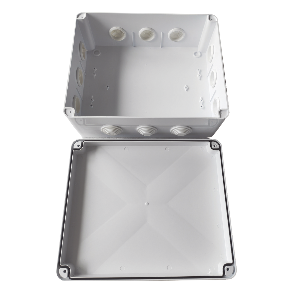 Caja de Derivación-Conexión para Exterior IP65 con 12 Entradas / 300 x 250 x 120 mm (11.8 x 9.8 x 4.7 in) / Sellado Seguro con Empaque + 4 Tornillos / Resiste Agua, Polvo y Sol Directo