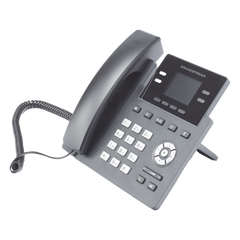 Teléfono IP Grado Operador, 4 líneas SIP con 2 cuentas, puertos Gigabit PoE, pantalla a color 2.4", codec Opus, IPV4/IPV6 con gestión en la nube GDMS