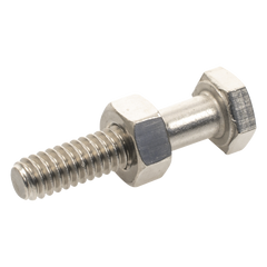 Paquete de 6 tornillos con tuercas de acero inoxidable 1/4 x 1 1/4”.