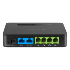 Gateway VoIP con Router NAT / 4 Puertos FXS (Conectar Teléfono Análogo) / Router NAT Gigabit Integrado / Cifrado AES Reforzado / Aprovisionamiento Automático / Soporta SIP y Fax T.38