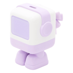 Cargador Mini GaNRobot 30W serie UNO | 1 USB-C de Carga Rápida | Tecnología GaN II | Multiprotocolo PD/QC/SCP/FCA | Carga Inteligente | Pantalla LED | Zapato Magnético Extraíble | Thermal Guard | Color Lila.