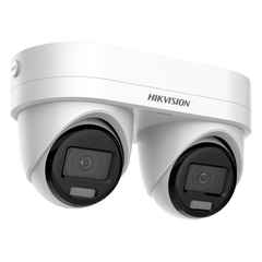 PanoVu Series / Lente Dual de 4 Megapixel / 2 Lentes Fijos de 2.8 mm / Recomendado para Pasillos o Esquinas / IP67 / IK10 / PoE / WDR 120 dB / Dual Light (30 mts IR + 30 Mts Luz Blanca) / Micrófono y Bocina Integrada / Micro SD / ACUSEEK