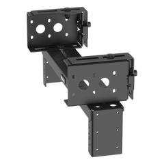 Rack de Distribución Aéreo de 2 Postes PanZone®, Rieles Roscados #12-24, de 2 UR, Color Negro