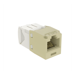 Conector Jack RJ45 Estilo TG, Mini-Com, Categoría 6, de 8 Posiciones y 8 Cables, Color Marfil