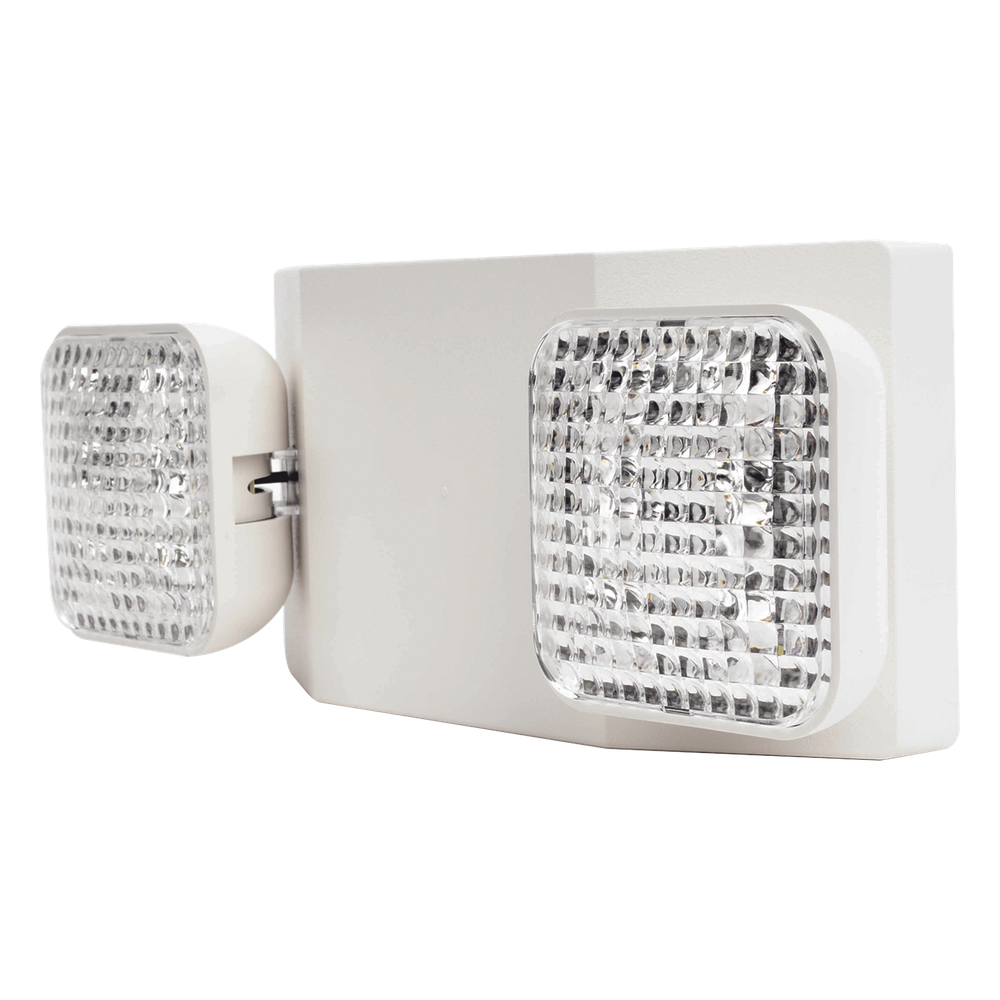Luz LED de Emergencia / Doble LED 1W / 150 Lúmenes / Voltaje Universal 127-277 VAC / Batería Ni-Cd 3.6V 900mAh / UL 5VA / 90 min Autonomía