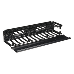 Organizador de Cables Horizontal NetManager de Alta Densidad, Sencillo (Solo Frontal), Para Rack de 19in, 2UR