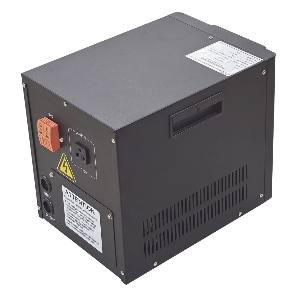 Regulador de Voltaje Industrial Monofásico Ferroresonante 3 kVA/3 kW 120 V / Entrada 96-144 Vca / Salida 117.6- 122.4 Vca