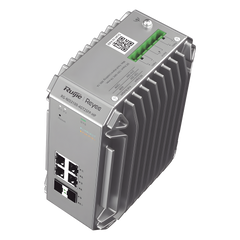 Switch Industrial PoE hasta , Ideal para temperaturas Extremas y protección contra descargas, 4 Puertos Gigabit PoE 802.3 af/at, 2 puertos SFP Administrable Cloud