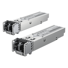 UFiber Módulo SFP, transceptor MiniGibic MultiModo 1 Gbps, distancia 550m, conectores LC, paquete de 2 piezas