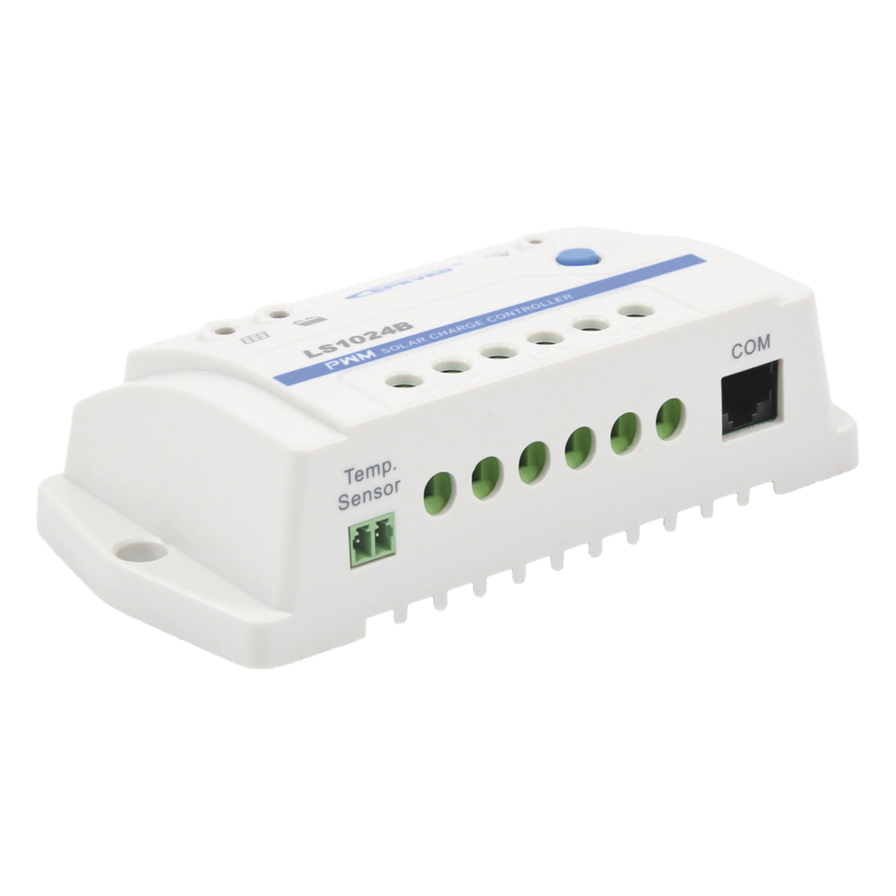 Controlador Solar PWM / 10A / 12/24V / RS-485 / Baterías Gel-AGM-Selladas / Parámetros Configurables