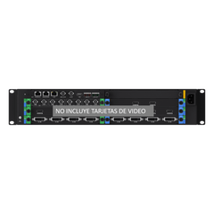 Chassis Controlador de Video Wall / 6 Slots / 2U Rack / 4K Ultra HD / Hot-Swappable / Touch LCD 4.5" / Genlock Sync / 8 Videowalls / 128 Escenas