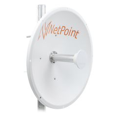 Antena Direccional de alto rendimiento / diámetro  de 60 cm / 4.9-6.4 GHz / Ganancia 30 dBi / SLANT de 45 ° y 90 ° / Ideal para 30 km / Conector N-Hembra / Montaje  y jumpers incluidos.