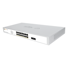 Switch Administrable PoE  / 16 puertos PoE af/at Gigabit /  2 x SFP Gigabit / Administración Cloud Gratuita / Presupuesto 240 W