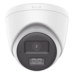 [Audio Bidireccional + Dual Light + ColorVu] Turret TURBOHD 2 Megapixel (1080p) / Lente 2.8 mm / 40 mts IR EXIR + 40 mts Luz Blanca / Micrófono y Bocina Integrado / Exterior IP67 / dWDR
