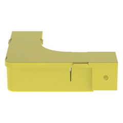 Ángulo Recto a 90º Horizontal con Tapa, Para Canaletas FiberRunner™ 2X2, Color Amarillo
