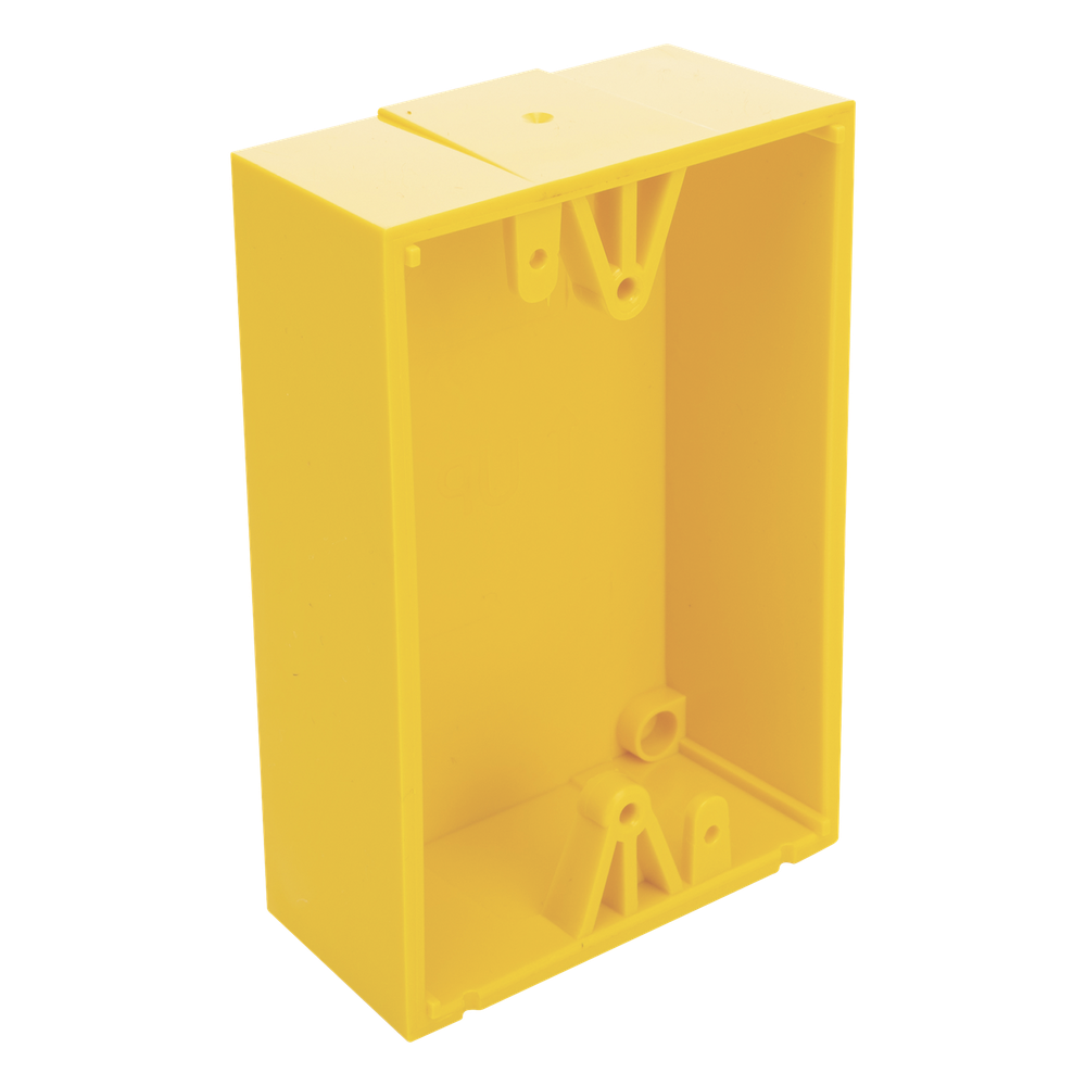 Caja trasera de montaje color amarillo para estaciones de parada STOPPER