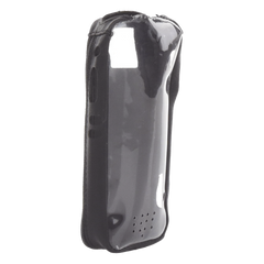 Funda Reforzada en Piel para Cinto, con Cierre y Amplio Visor Frontal Transparente para Radios Aéreos IC-A25.