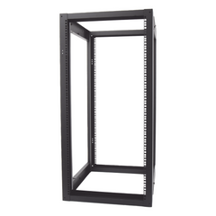 Rack Estándar 19" de 4 Postes, Acero, 24 Unidades, Profundidad Ajustable.