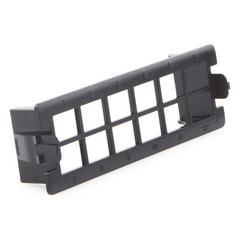 Placa Acopladora Vacía para Distribuidor de Fibra Óptica LP-ODF-8024, Acepta 12 Acopladores SC Simplex o 12 Acopladores LC Duplex, Color Negro