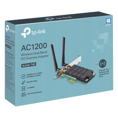 Adaptador  PCI inalámbrico doble banda AC 1200 Mbps / Antena de alta ganancia / Tecnología MU-MUMO 2X2 / Soporte de perfil bajo y Altura completa