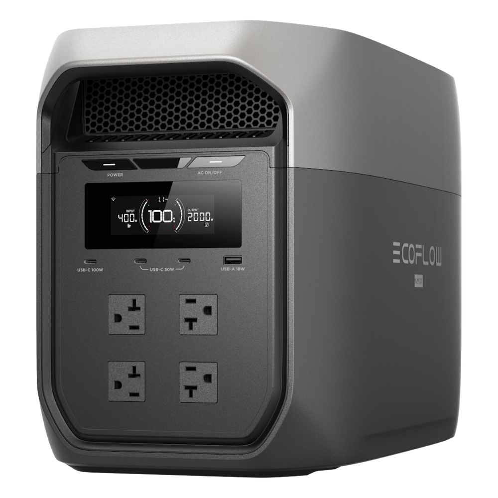 Estación de Energía Portátil EcoFlow DELTA 3 MAX, 2048Wh, Batería LiFePO4, Salida 2400W (Surge 4800W)