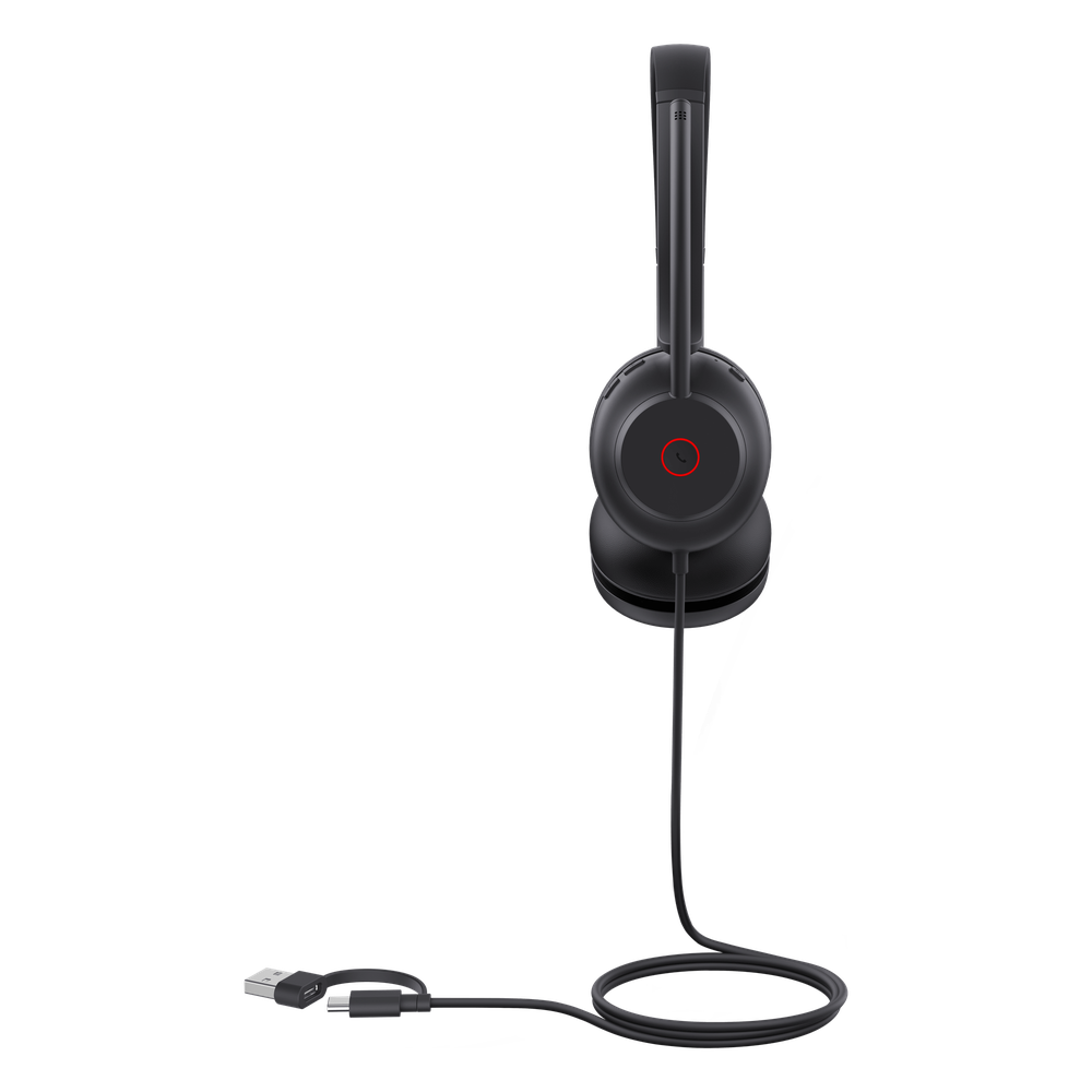 Auriculares Yealink UH35 Dual con cancelación de ruido para UC Cancelación de ruido USB-C/A con indicador de ocupado
