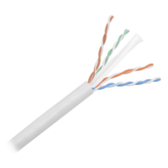 Bobina de Cable UTP de 305 Metros (1000 Pies) de Cobre, NetKey, Gris Claro, Categoría 6 (24 AWG), 1000Mbps, Riser (CMR), de 4 Pares
