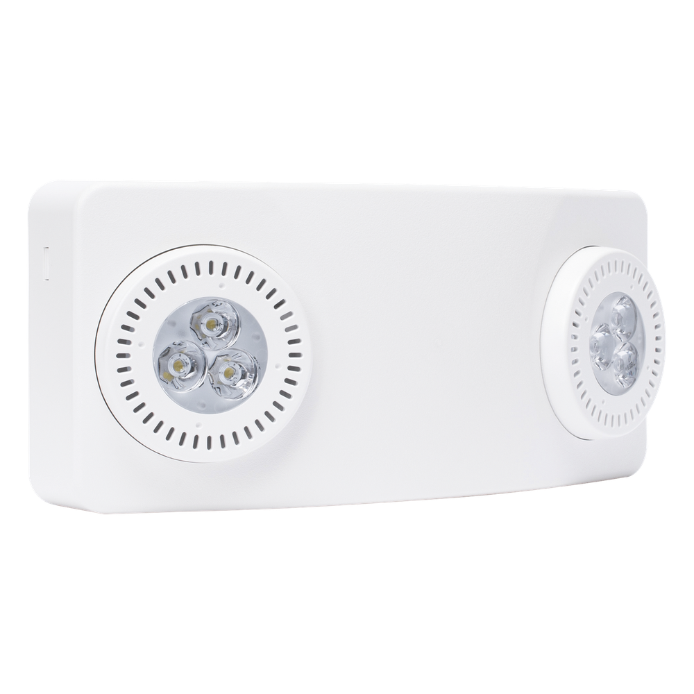 Luz de Emergencia Dual LED / 520 lúmenes / Uso Rudo / Cubierta ABS UL 5VA / Batería 9.6V 3Ah / 90 min Autonomía / Montaje Pared o Techo