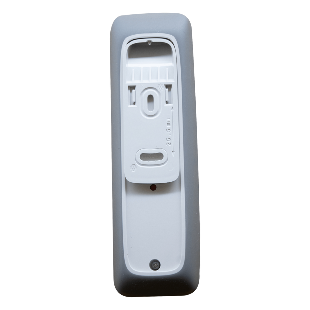 Control remoto 1 canal para motores de persiana Somfy con señal inalámbrica, instrucciones: sube, baja y detener, con posición favorita programada.