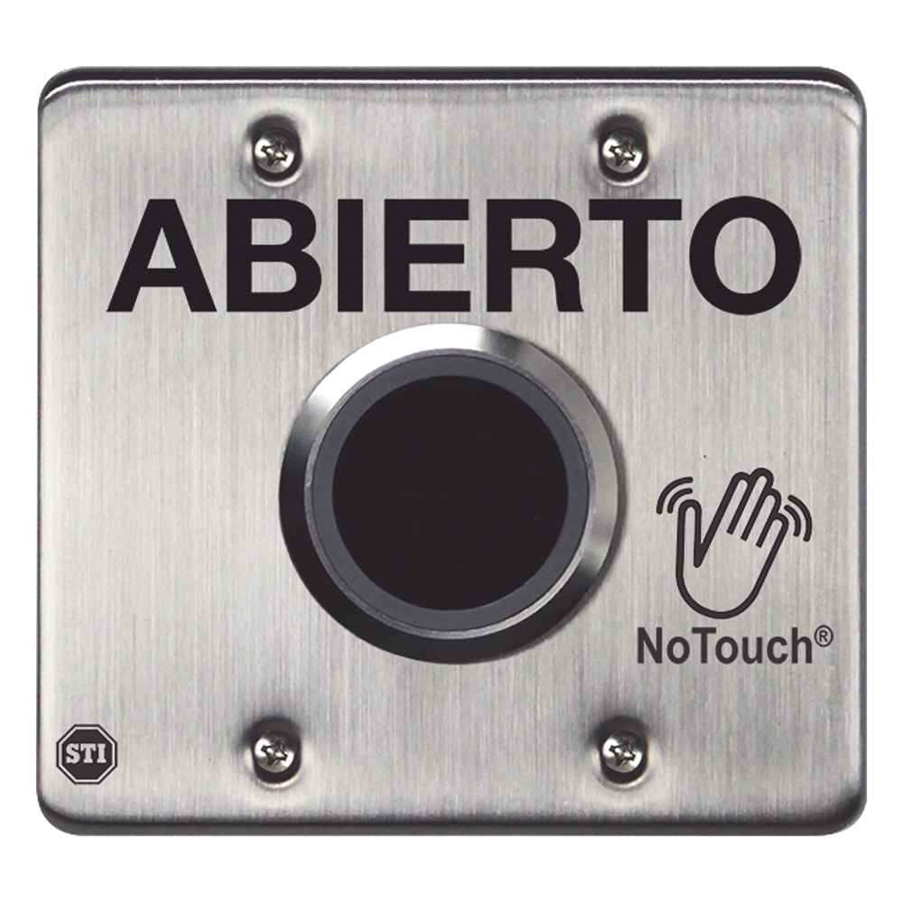 Interruptor IR NoTouch® de Acero Inoxidable, Salida Doble, ABIERTO