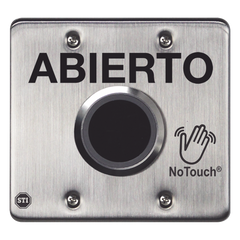 Interruptor IR NoTouch® de Acero Inoxidable, Salida Doble, ABIERTO