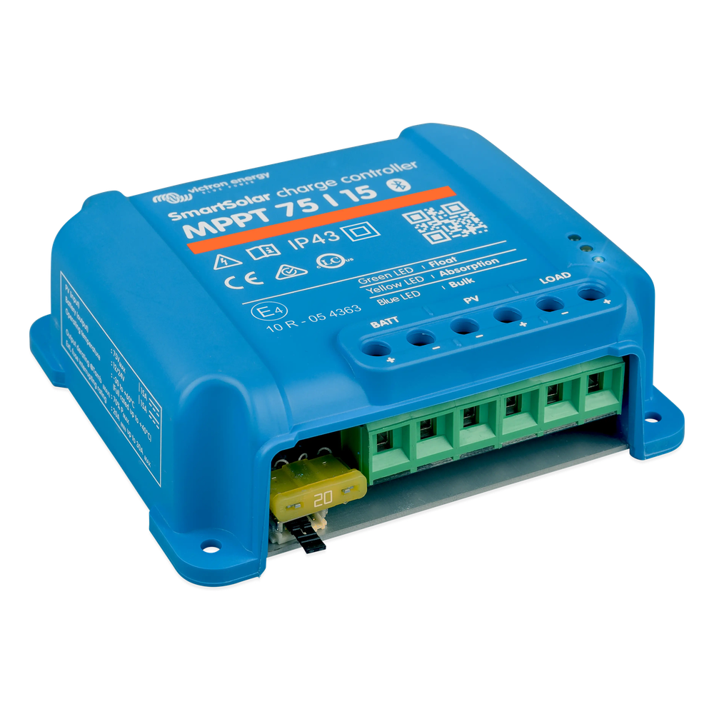 SmartSolar MPPT 75/15 / Controlador de Carga Solar MPPT 15A / 12/24 Vcc en baterías / IP43