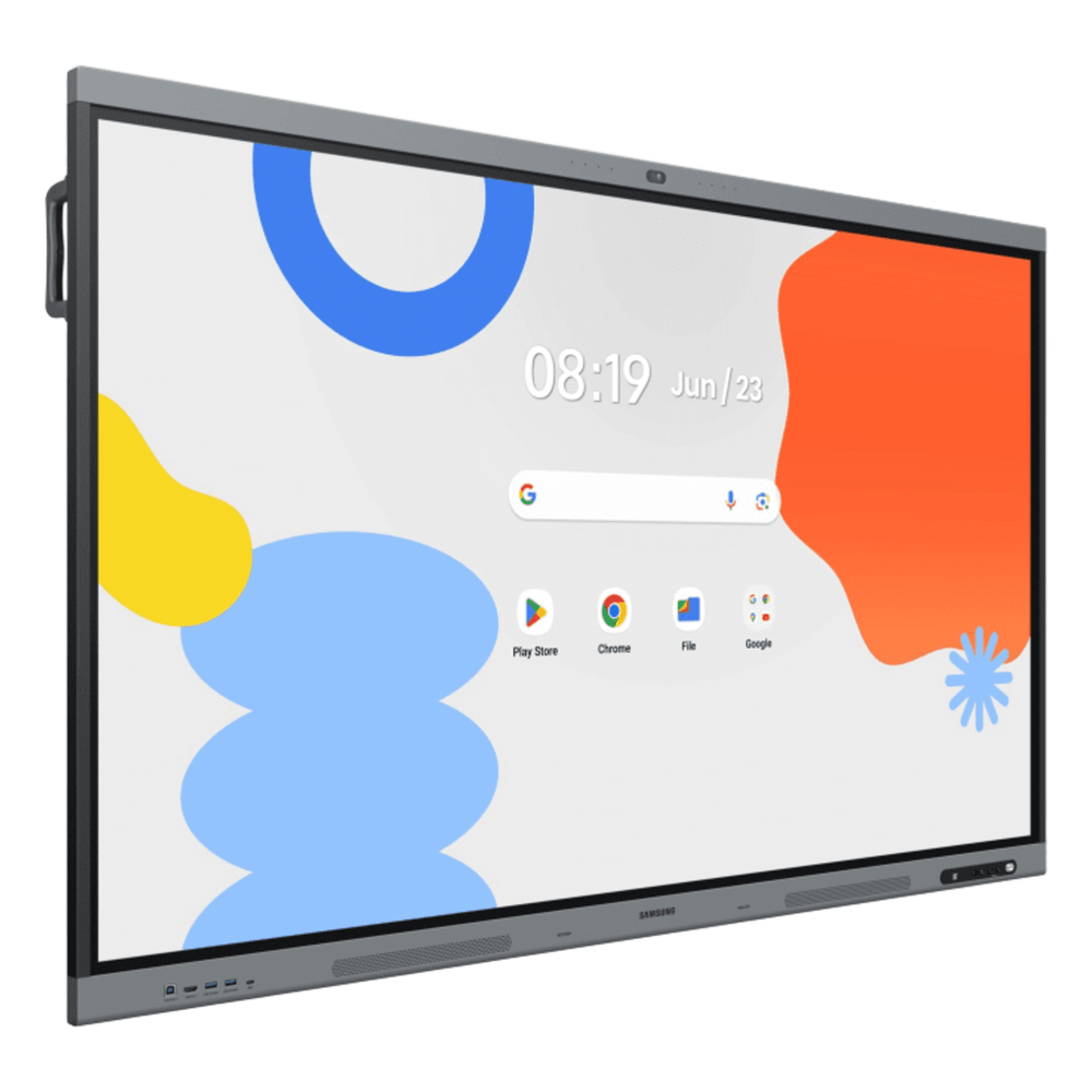Pantalla Interactiva WAFX-P Series 65" 4K UHD / Android 15 EDLA / Octa-core CPU / 48MP Cámara Integrada / 8 Micrófonos Far-Field / 50 Puntos Touch IR / Wi-Fi 6 / 16GB RAM / 128GB Almacenamiento / Bocina 20W