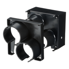 Tapa con 2 Salida a Tubo Corrugado de 1.5in (38mm), Para uso con Canaletas 4X4 FiberRunner™, Color Negro
